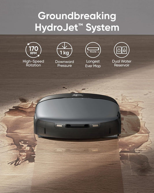 eufy S1 with All-in-One Station, HydroJet System with Roller Mop, Robot Vacuum and Mop Combo, Incredible Suction, Obstacle Avoidance, Multi-Level Mapping, Mop Auto-Retraction, Perfect for Pet Hair