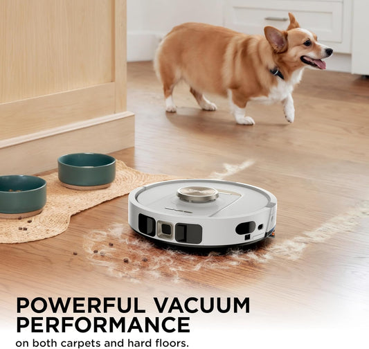 Shark Stratos 2-in-1 Robot Vacuum & Mop with 25+ Hands-Free Features & NeverTouch Self-Cleaning Base, Precision Mapping, Autolift Technology, HEPA Filtration, Edge Detect, AV2700ZE, White