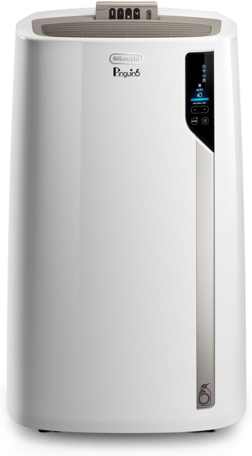 De'Longhi Pinguino mobile Klimaanlage PACEL110ERFWiFi, mobiles Klimagerät, Räume bis 100 m³, Entfeuchtungsfunktion, 11.000 BTU/h, Alexa & Google Assistant, Gas R290, Klasse A, 2,9 kW, Weiß