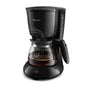 Philips Café Gaia Filterkaffeemaschine – Edelstahl-Thermoskanne, Tropf-Stopp, Intensives Aroma, Automatische Abschaltung, 1.300 ml, Schwarz (HD7546/20)