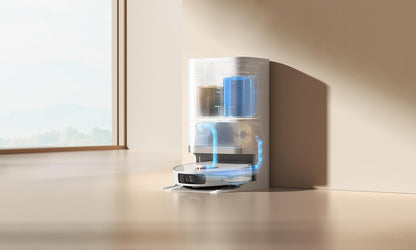 Xiaomi Robot Vacuum X20+ Saugroboter mit Absaugstation und 4L/4L Frisch- & Altwassertank - 2 rotierende, Auto-Trocknung Wischmops, Bis 280m² wischen, 6000Pa Saugkraft, LDS-Navigation, Alle Bodentypen