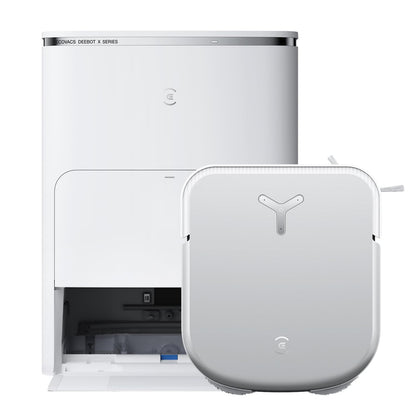 ECOVACS DEEBOT X8 PRO Omni Saugroboter mit Wischfunktion, OZMO Roller mit kontinuierliches Wischen & Selbstreinigung, 18.000 Pa, 12-in-1 Station, 40–75 °C Heißwasser-Moppreinigung, YIKO-GPT