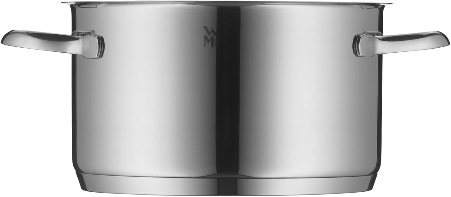 WMF Provence Plus Topfset Induktion 5-teilig, Kochtopf Set unbeschichtet mit Glasdeckel, für alle Herdarten geeignet, Induktions Töpfe Set, ohne Skalierung, Cromargan Edelstahl poliert