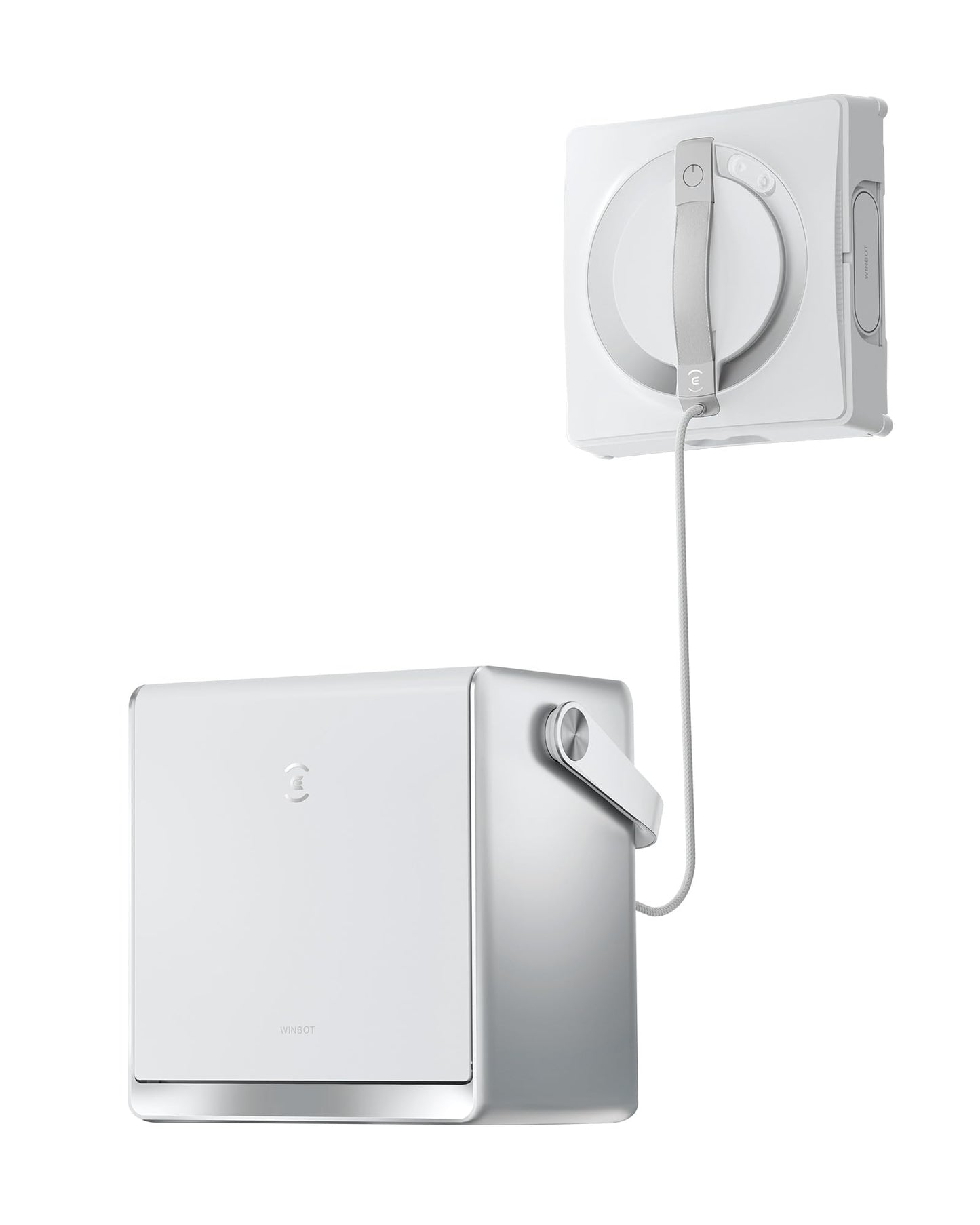 ECOVACS WINBOT MINI Fensterputzroboter, kompaktes Design, Doppel-Düsen mit Ultraschall-Zerstäubung, 9-Stufen-Schutzsystem, intelligente Pfadplanung, 4 Reinigungsmodi, Anti-Rutsch-System, Weiß