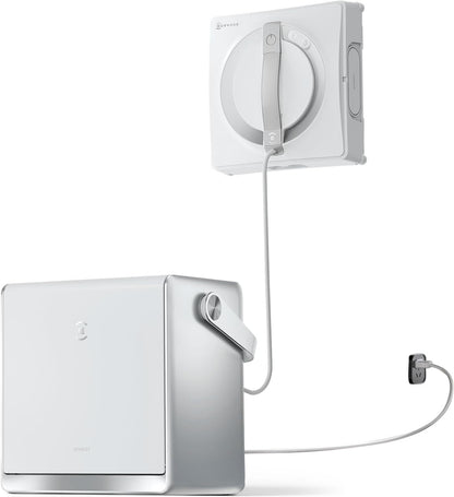 ECOVACS WINBOT W2 PRO Omni Fensterputzroboter mit 6-in-1 Multifunktionsstation, Aufladen im Betrieb, 3-Düsen-Sprühkopf, 12-Stufen-Schutz, Win-SLAM 4.0 Pfadplanung, Weiß