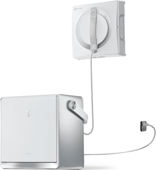 ECOVACS WINBOT W2 PRO Omni Fensterputzroboter mit 6-in-1 Multifunktionsstation, Aufladen im Betrieb, 3-Düsen-Sprühkopf, 12-Stufen-Schutz, Win-SLAM 4.0 Pfadplanung, Weiß