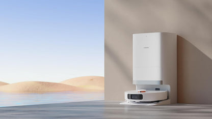 Xiaomi Robot Vacuum X20+ Saugroboter mit Absaugstation und 4L/4L Frisch- & Altwassertank - 2 rotierende, Auto-Trocknung Wischmops, Bis 280m² wischen, 6000Pa Saugkraft, LDS-Navigation, Alle Bodentypen