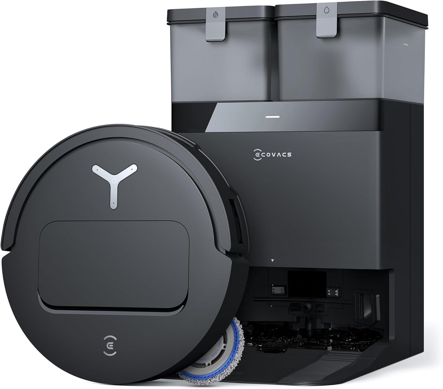 ECOVACS DEEBOT T50 PRO Omni Saugroboter mit Wischfunktion, Ausfahrende Seitenbürste und Wischmopp, 15.000 Pa, T30 PRO OMNI-Upgrade, Auto Zugabe von Reinigungslösung, Moppwäsche mit 75°C heißem Wasser