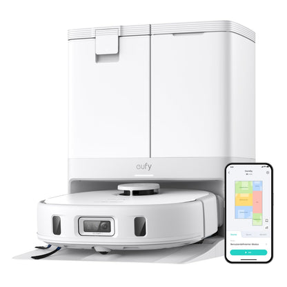 eufy Saugroboter Omni C20 mit All-in-One-Station,Auto-Entleerung, Auto-Wasch- und Trocknungsfunktion, 7.000Pa, 8,5cm Design, Staubsauger Roboter mit Wischfunktion,Kindersicherung