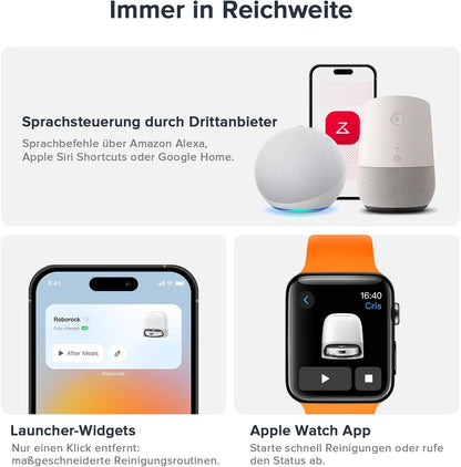 roborock Qrevo Curv S5X-Set Saugroboter mit Wischfunktion Absaugstation, Dual Anti-Tangle-System, 18.500 Pa Saugkraft, 75°C Heißwasser-Moppwäsche, Intelligente Schmutzerkennung, All-in-One-Dock (Weiß)