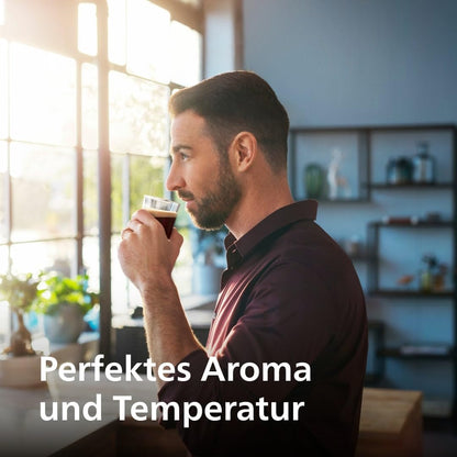 Philips Kaffeevollautomat Serie 5400 – Genießen Sie 12 Getränke, schnell reinigendes LatteGo, intuitives TFT-Display, anpassbare Kaffeeeinstellungen, erstklassiges Küchendesign (EP5441/50)
