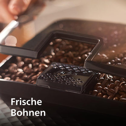 Philips Serie 2200 Kaffeevollautomat – 2 Kaffeesorten, Klassischer Milchaufschäumer, Intuitives Touchdisplay, 100% Keramikmahlwerk, mattes Schwarz (EP2220/10)