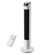 Midea FZ10-17JR Turmventilator Leise mit Fernbedienung 92CM, mobiler Lüfter,Ventilator Säulenventilator,7 Stunden Timer,3 Modi,3 Geschwindigkeiten,45W Standventilator,Schwarz