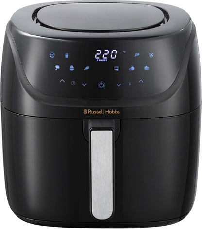 Russell Hobbs Heißluftfritteuse XXL 8L Rapid AirFryer [kompaktes Gehäuse,7 Kochfunktionen,10 Programme] SatisFry (spülmaschinenfest, max 220°C, Fritteuse ohne Öl, Grillen, Backen, Braten) 27170-56