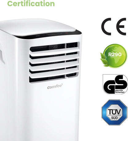 Comfee Mobiles Klimagerät MPPH-07CRN7, 7000 BTU 2,0kW, Kühlen&Ventilieren&Entfeuchten, Raumgröße bis 68m³(25㎡), Mobile Klimaanlage mit Abluftschlauch