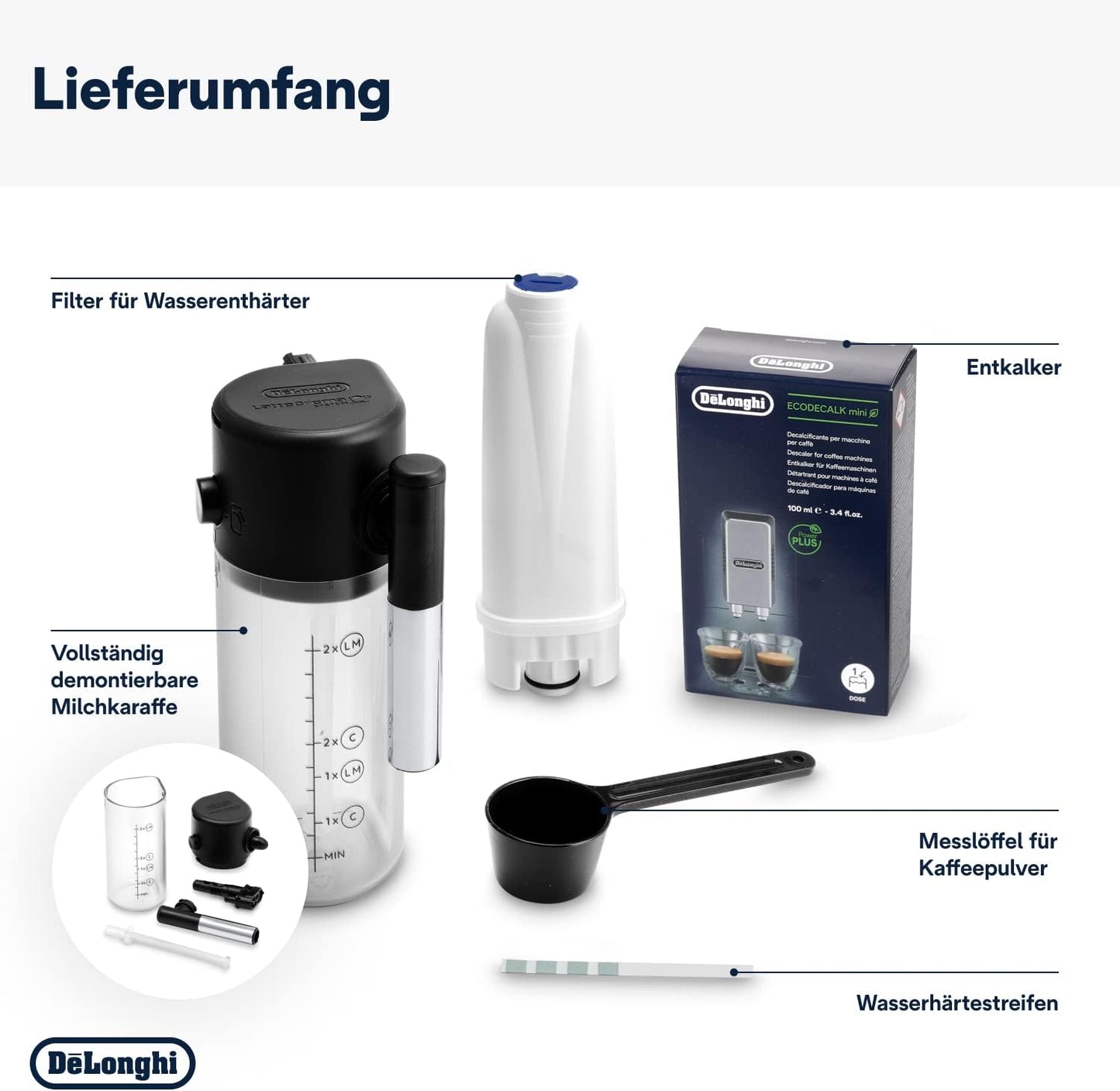 De'Longhi Magnifica Evo ECAM 292.81.B Kaffeevollautomat mit LatteCrema Milchsystem, 7 Direktwahltasten für Cappuccino, Espresso und weitere Kaffeespezialitäten, 2-Tassen-Funktion, Schwarz