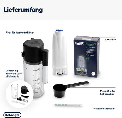 De'Longhi Magnifica Evo ECAM 292.81.B Kaffeevollautomat mit LatteCrema Milchsystem, 7 Direktwahltasten für Cappuccino, Espresso und weitere Kaffeespezialitäten, 2-Tassen-Funktion, Schwarz