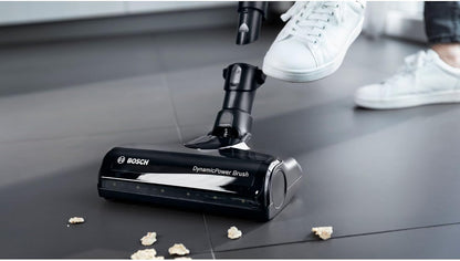 Bosch Akku-Staubsauger Unlimited 7 BSS711W, kabelloser Handstaubsauger, beutellos, Wechselakku, Knickrohr, Hygiene-Filter, 10 Jahre Motorgarantie, XXL-Polsterdüse, LED-Beleuchtung, Turbostufe, weiß