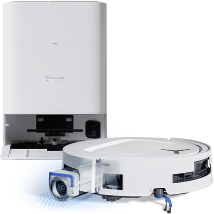 ECOVACS DEEBOT T80 Omni Saugroboter mit Wischfunktion, 18.000 Pa, OZMO Roller Wischwalze mit kontinuierlicher Frischwasser-Selbstreinigung, ZeroTangle 3.0,Moppwäsche mit 40-75℃ heißem Wasser, Schwarz