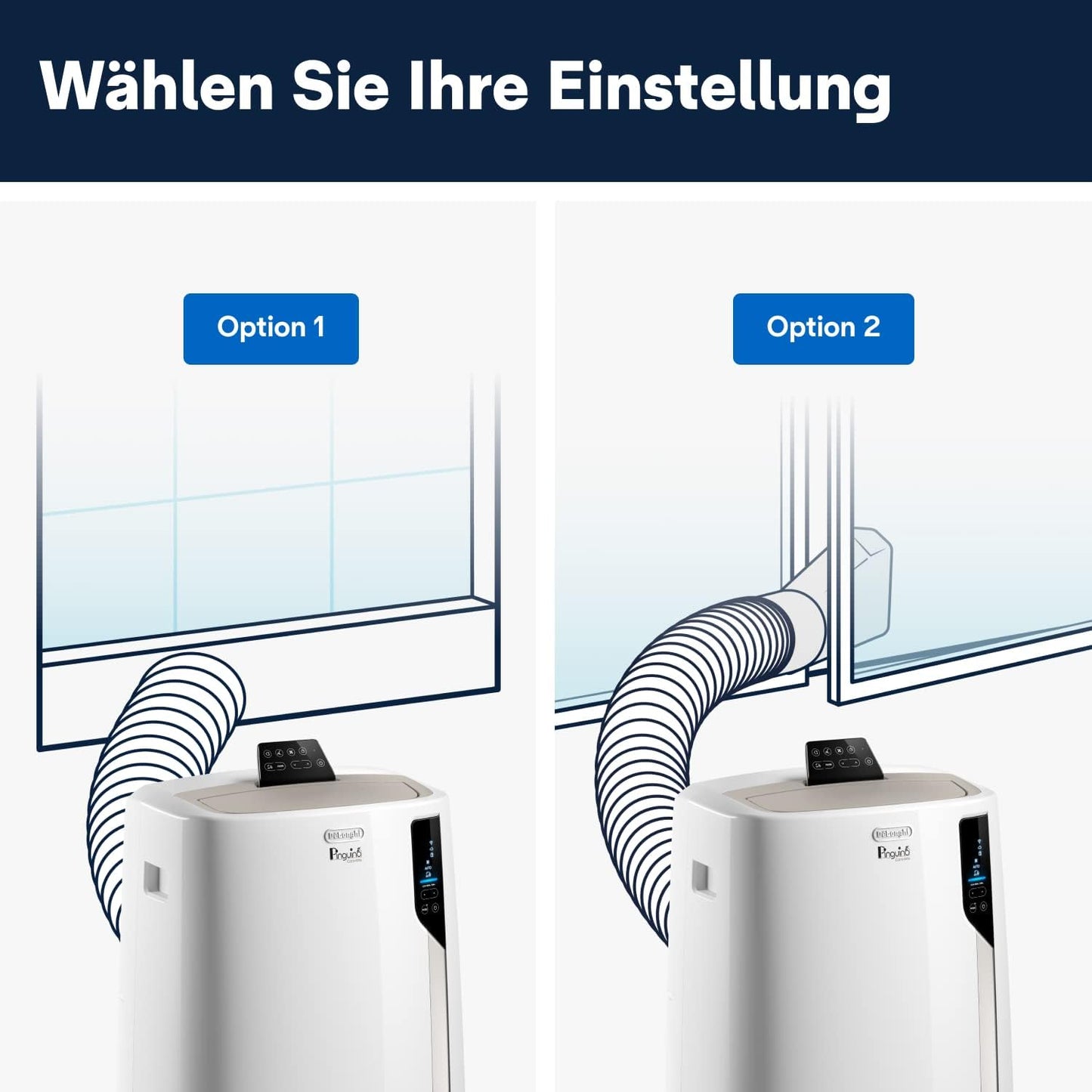 De'Longhi Pinguino PAC EL112 CST WiFi, Mobile Klimaanlage mit MyEcoRealFeel-Technologie für Räume bis zu 110 m³,11.000 BTU/h, 2,9 kW, 63 dB, Entfeuchtungsfunktion, A+, App- und Sprachsteuerung, Weiß