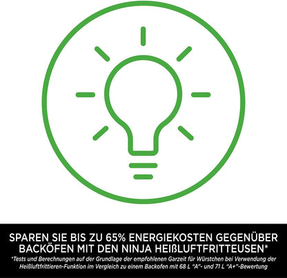 Ninja Foodi MAX Dual Zone Digitale Heißluftfritteuse, 9,5L Airfryer, 2 Fächer, Antihaftbeschichtung, spülmaschinenfeste Körbe, 6-in-1, 8 Portionen, Schwarz AF400EU