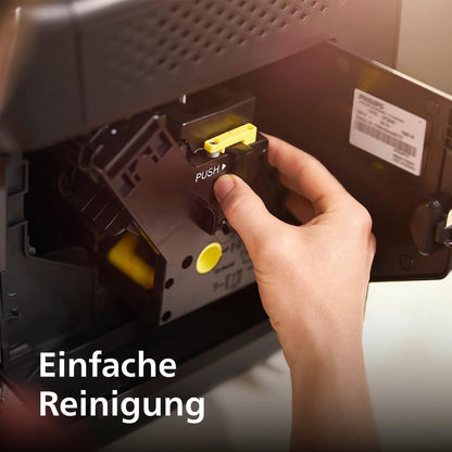 Philips Serie 2200 Kaffeevollautomat – 2 Kaffeesorten, Klassischer Milchaufschäumer, Intuitives Touchdisplay, 100% Keramikmahlwerk, mattes Schwarz (EP2220/10)
