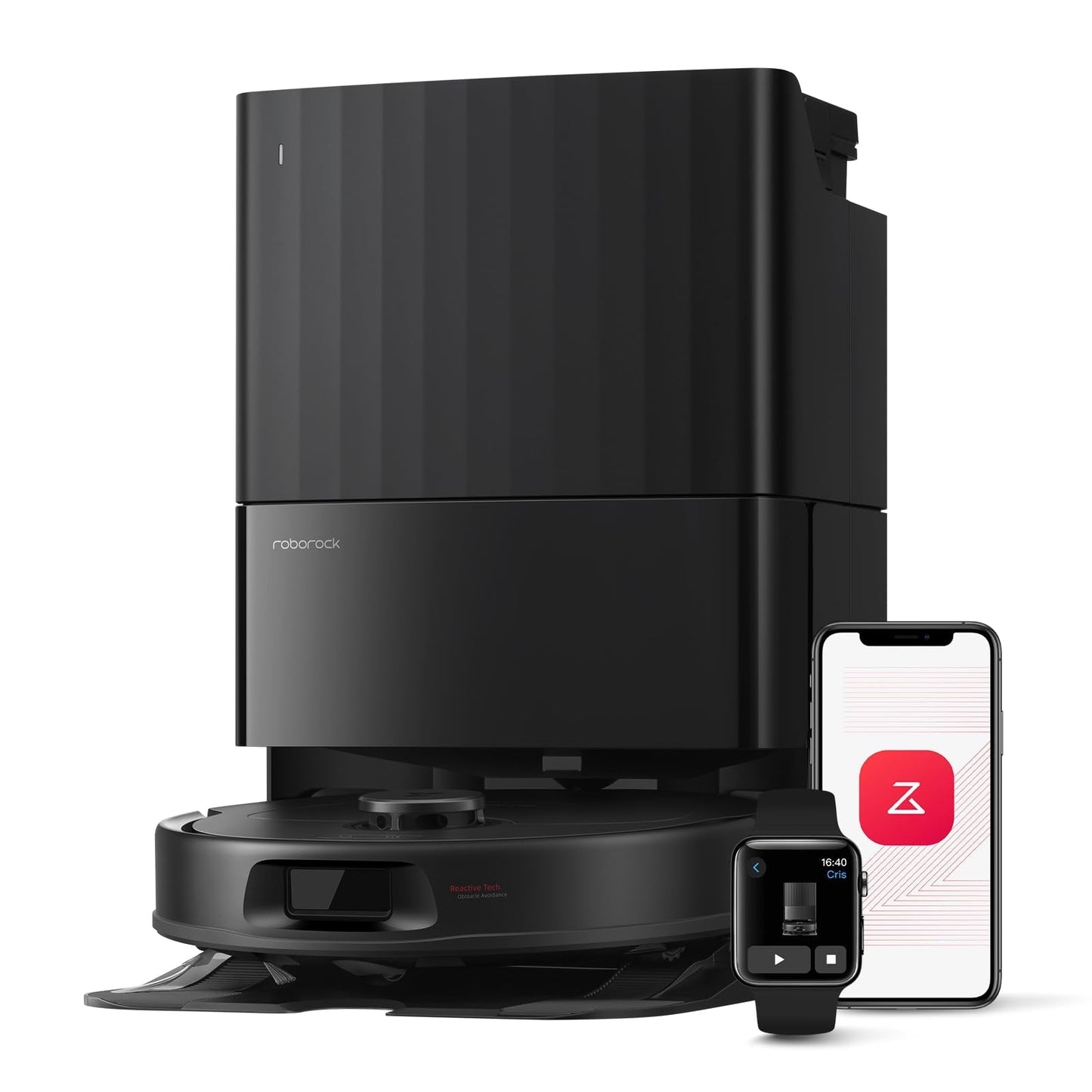 roborock Qrevo Serie Saugroboter mit Wischfunktion, 8000Pa Saugkraft(verbessert von Qrevo S), Anti-Verfilzungs-Seitenbürste, Hindernisvermeidung, LiDAR-Navigation, All-in-One Dock, Weiß(QV 35A Set)