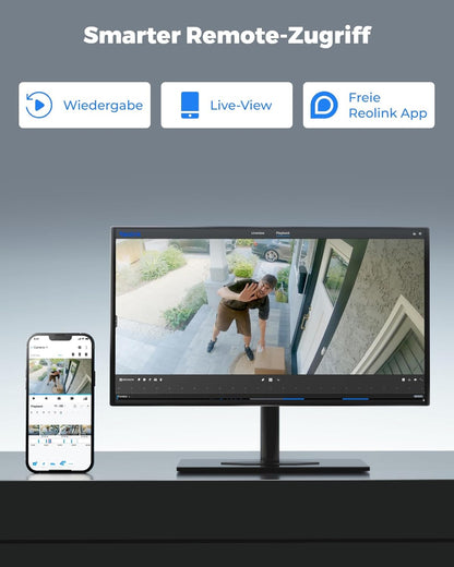 Reolink 4K 8MP Wi-Fi 6 PTZ Überwachungskamera Aussen mit Dual-Objektiv, Auto-Tracking, Smarte Personen-/Fahrzeug-/Tiererkennung, 6X Hybrid-Zoom, Farbnachtsicht, 2-Wege-Audio, TrackMix WiFi