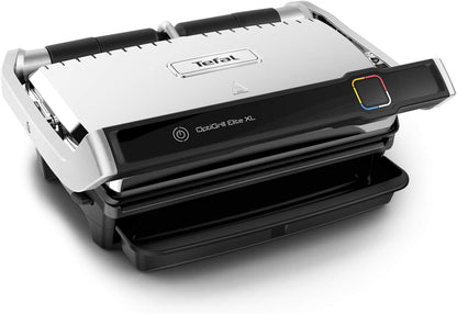 Tefal OptiGrill Elite XL Kontaktgrill, 16 Programme, Digitales Display mit Garstufenanzeige, abnehmbare XL-Platten, Grillboost-Funktion, intuitive Bedienung, Elektrogrill, Edelstahl, GC760D12