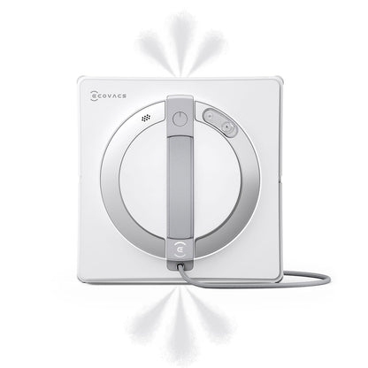 ECOVACS WINBOT W2 PRO Omni Fensterputzroboter mit 6-in-1 Multifunktionsstation, Aufladen im Betrieb, 3-Düsen-Sprühkopf, 12-Stufen-Schutz, Win-SLAM 4.0 Pfadplanung, Weiß