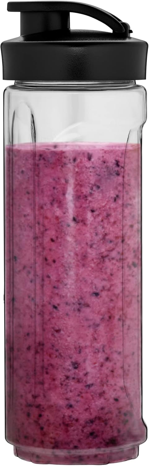 WMF Kult X Mix & Go Mini Smoothie Maker, Standmixer, Blender elektrisch, Shake Mixer 300 Watt Leistung, Tritan-Kunststoff Flasche 600ml, auslaufsicherer Schraubdeckel, rutschfeste Füße, Silber/Schwarz