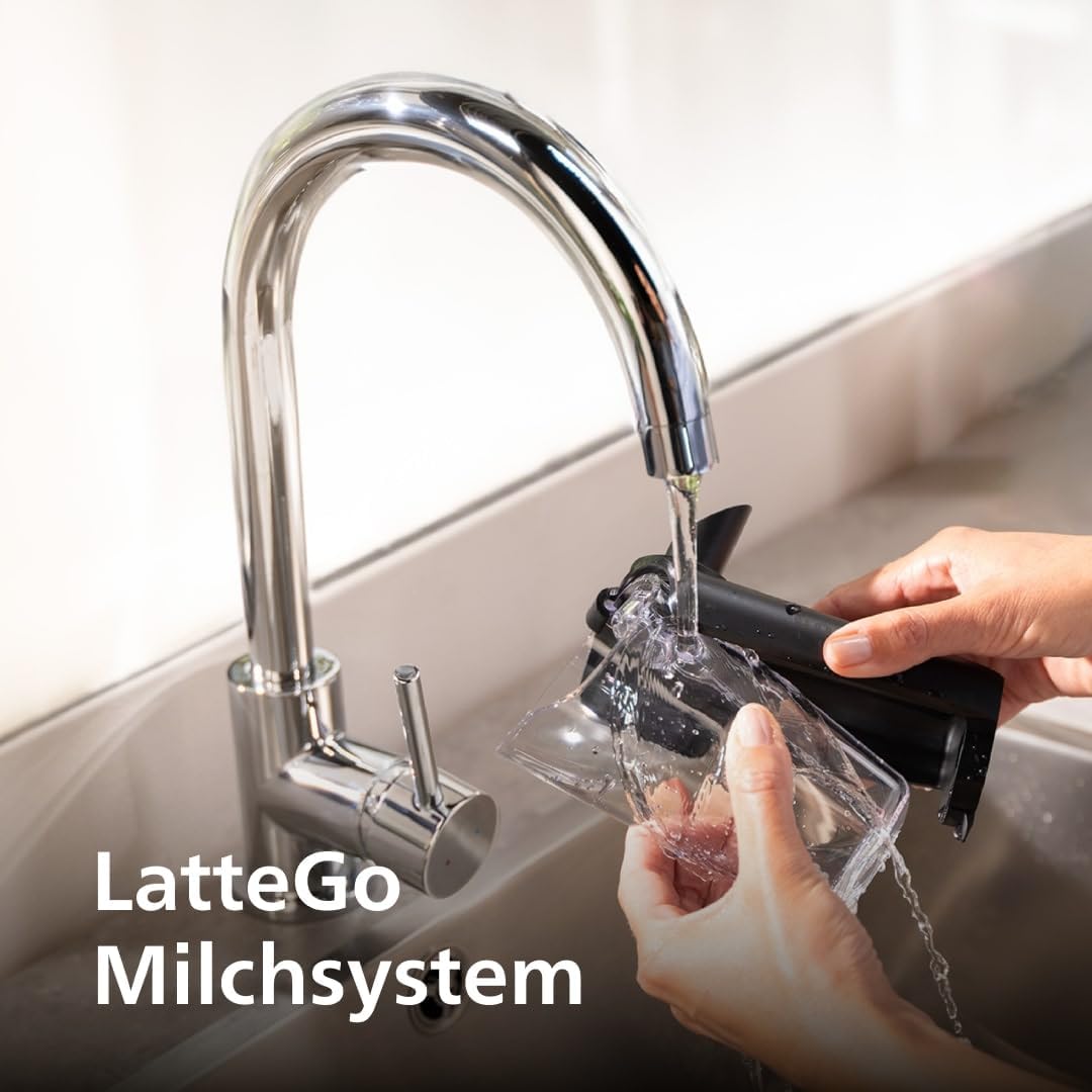 Philips Kaffeevollautomat Serie 5400 – Genießen Sie 12 Getränke, schnell reinigendes LatteGo, intuitives TFT-Display, anpassbare Kaffeeeinstellungen, erstklassiges Küchendesign (EP5441/50)