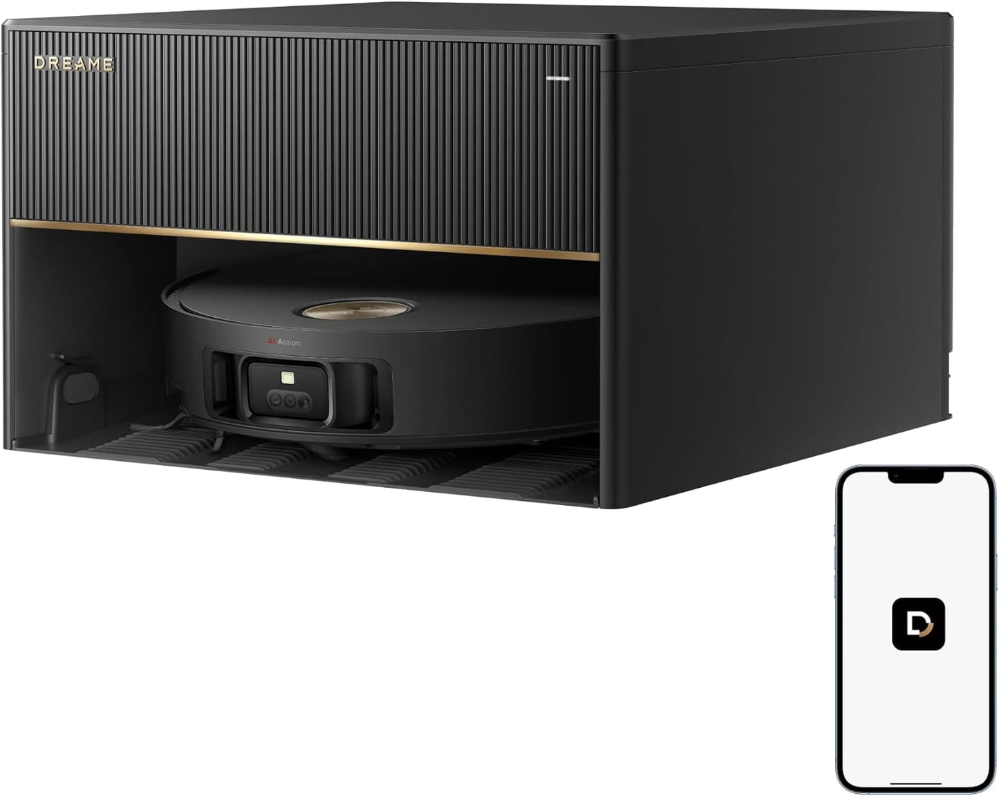 dreame X50 Master Staubsaugerroboter mit 24,9cm Basisstation, automatisches Nachfüllen und Entleeren, Nachlaufsystem, AI Hindernisvermeidung und 360° Navigation, 20.000 Pa