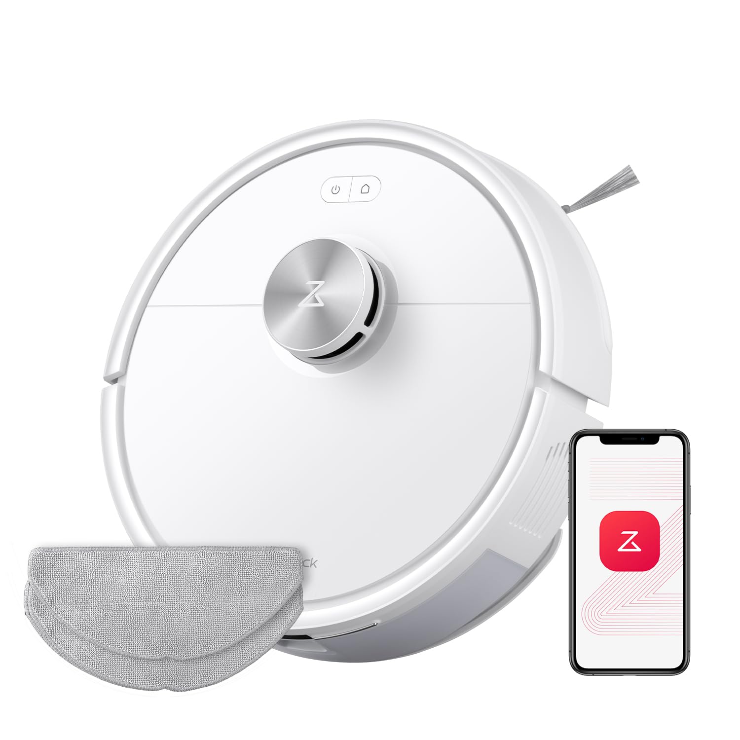 roborock Q7 M5-Set Saugroboter mit Wischfunktion, 10.000Pa Saugkraft, Dual Anti-Tangle-System, 150Min Laufzeit, LiDAR Navigation, Staubsauger Roboter für Teppich, Tierhaare, APP Steuerung (Schwarz)