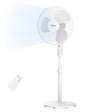 Midea FS40-15FR Standventilator Leise mit Fernbedienung, 3 Geschwindigkeitsstufen,LED Anzeige, 7,5H Timer, höhenverstellbar, 80°Oszil-lationsfunktion, 55W Kraftvoller,Ventilator,Luftzirkulation