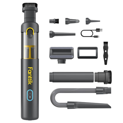 Fanttik Slim V8 Apex Akku-Autostaubsauger mit hoher Leistung, 19000 Pa/45 AW, RobustClean™-Handstaubsauger 4-in-1-Mini-Luftgebläsepumpe, Tragbarer Staubsauger für Auto, Bürotisch, Tastaturen