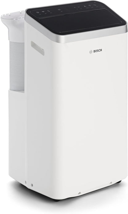Bosch Cool 5000 Mobiles Klimagerät - 3-in-1 Klimaanlage, Luftentfeuchter, Ventilator - 3,4 kW für Räume bis zu 46 m² - Mit Auto-Modus, Silent-Modus & Sleep-Modus