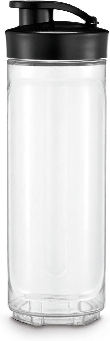 WMF Kult X Mix & Go Mini Smoothie Maker, Standmixer, Blender elektrisch, Shake Mixer 300 Watt Leistung, Tritan-Kunststoff Flasche 600ml, auslaufsicherer Schraubdeckel, rutschfeste Füße, Silber/Schwarz