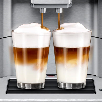 SIEMENS Kaffeevollautomat EQ6 plus s700 TE657503DE, für viele Kaffeespezialitäten, Milch-Aufschäumdüse, Keramikmahlwerk, Doppeltassenfunktion, Antikalk, automatische Dampfreinigung, 1500 W, edelstahl