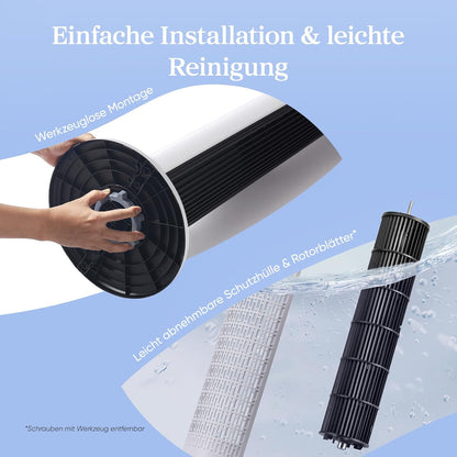 Levoit - DC Motor Turmventilator - 20dB sehr leiser Ventilator - 4 Modi/12 Stufen/12 Std Timer - Fan mit Fernbedienung & Kühlung - Tower Fan mit 7,9m/s Geschwindigkeit - 24W Standventilator