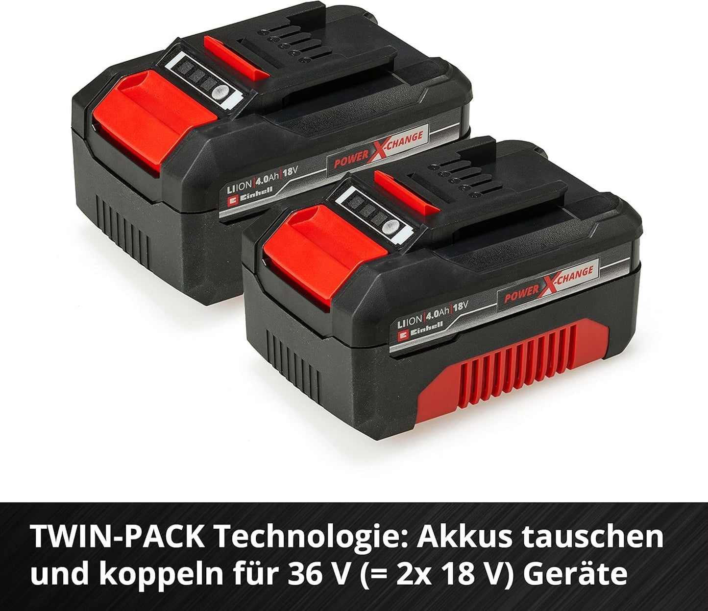 Original Einhell Starter Kit 4,0 Ah Akku und Ladegerät Power X-Change (Li-Ion, 18 V, 75 min Ladezeit, passend für alle Power X-Change Geräte) 1er Pack
