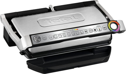 Tefal OptiGrill+ XL Kontaktgrill, 9 Programme, Garstufenanzeige, Abnehmbare XL-Platten, Manueller Modus, Elektrogrill, Edelstahl, GC722D16