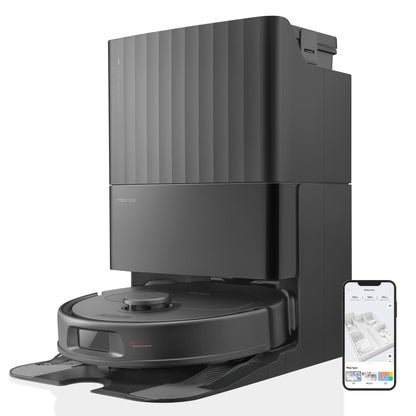 roborock Qrevo Serie Saugroboter mit Wischfunktion, 8000Pa Saugkraft(verbessert von Qrevo S), Anti-Verfilzungs-Seitenbürste, Hindernisvermeidung, LiDAR-Navigation, All-in-One Dock, Weiß(QV 35A Set)