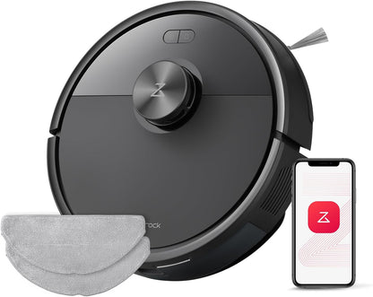 roborock Q7 M5-Set Saugroboter mit Wischfunktion, 10.000Pa Saugkraft, Dual Anti-Tangle-System, 150Min Laufzeit, LiDAR Navigation, Staubsauger Roboter für Teppich, Tierhaare, APP Steuerung (Schwarz)