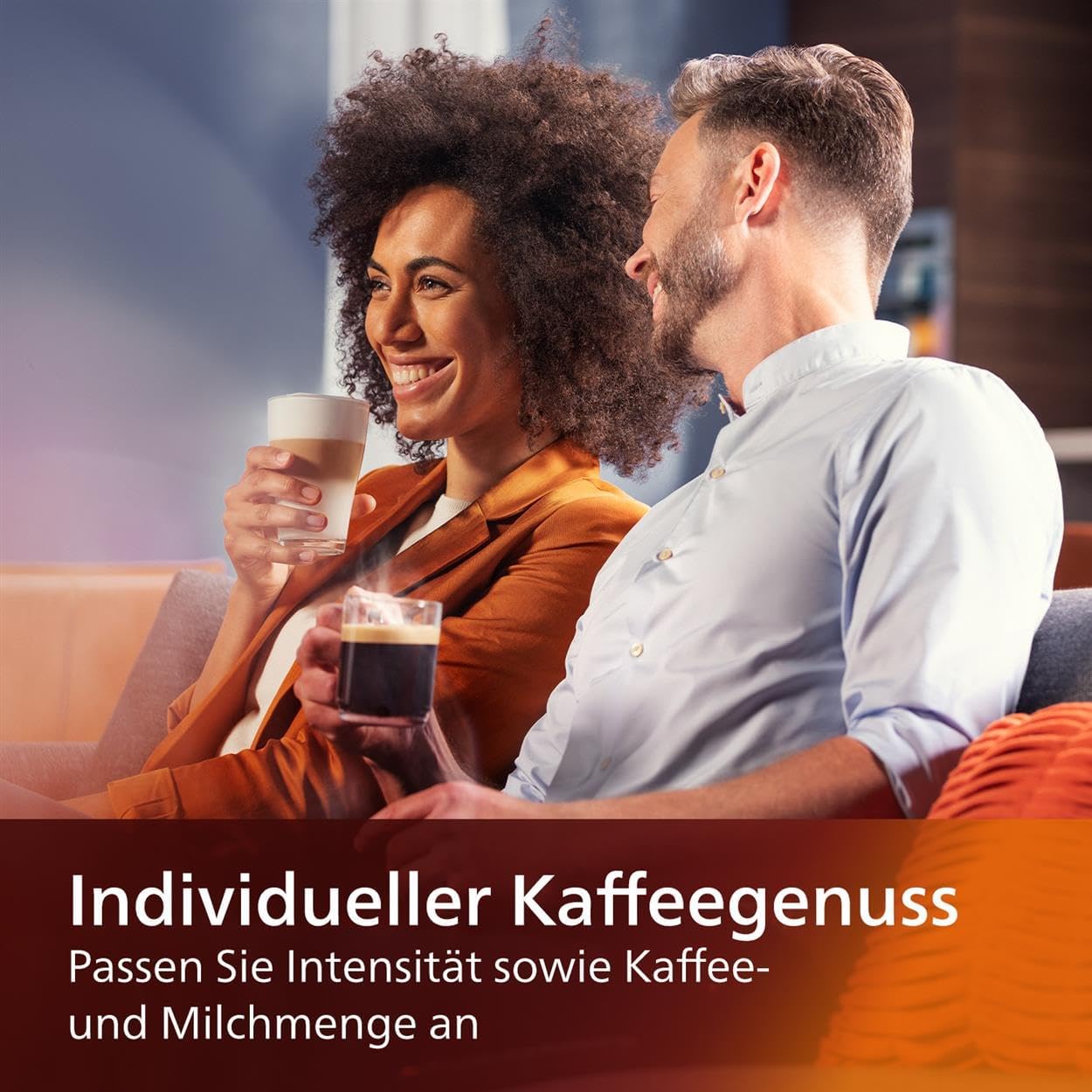 Philips Serie 5400 Kaffeevollautomat – LatteGo Milchsystem, 12 Kaffeespezialitäten, Intuitives Display, 4 Benutzerprofile, Chrom (EP5447/90)