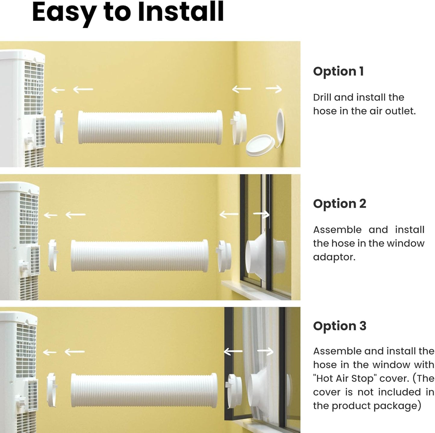 Comfee Mobiles Klimagerät MPPH-07CRN7, 7000 BTU 2,0kW, Kühlen&Ventilieren&Entfeuchten, Raumgröße bis 68m³(25㎡), Mobile Klimaanlage mit Abluftschlauch