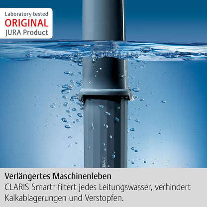 JURA original - CLARIS Smart+ Filterpatrone mit automatischer Filtererkennung - TÜV-zertifizierte Hygiene - 3er-Pack - 24233, Grau