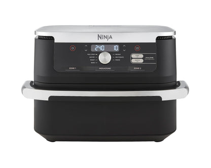 Ninja Foodi MAX Dual Zone Digitale Heißluftfritteuse, 9,5L Airfryer, 2 Fächer, Antihaftbeschichtung, spülmaschinenfeste Körbe, 6-in-1, 8 Portionen, Schwarz AF400EU