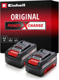 Original Einhell Akku PXC-Twinpack 4,0 Ah Power X-Change (Li-Ion, 18 V, 2x 4,0 Ah, für alle PXC-Geräte geeignet, proaktives Batteriemanagement, situativ angepasste Ladezyklen)