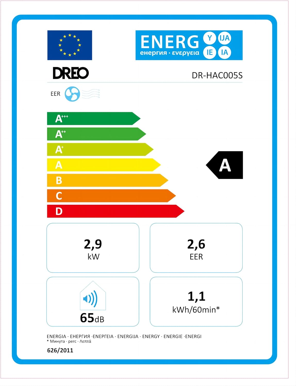 Dreo Tragbare Klimaanlagen, 10.000 BTU AC Einheit für Schlafzimmer mit Drainagefreier Kühlung, APP/Stimme/Fernbedienung, 24h Timer mit Ventilator & Luftentfeuchter, AC515S